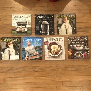 Lot of Garden & Gun Magazines December 2013 to November 2014